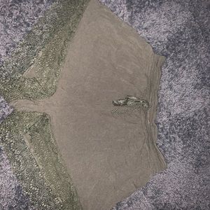 Army green shorts